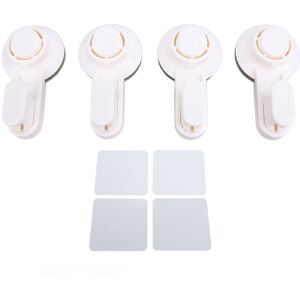 Groofoo - 4pcs Vacuum Suction Hook Holder Powerful Water Proof No Punch Space Saving Suction Shower Hook for Glass Mirrors White Groofoo - 4pcs Vacuum Suction Hook Holder Powerful Water Proof No Punch Space Saving Suction Shower Hook for Glass Mirrors White