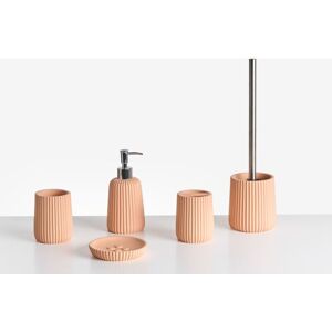 BELIANI 5-Piece Bathroom Accessories Set POZUZO Orange BELIANI 5-Piece Bathroom Accessories Set POZUZO Orange