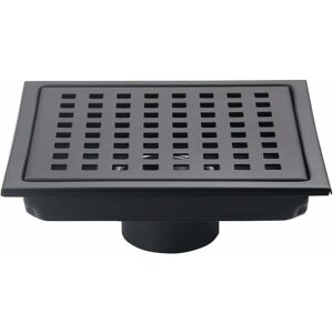 Cyslmuk - 6 Inch Square Shower Floor Drain, Matte Black, Grate with Removable Cover, SUS304 Stainless Steel Cyslmuk - 6 Inch Square Shower Floor Drain, Matte Black, Grate with Removable Cover, SUS304 Stainless Steel