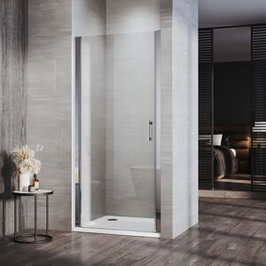 700mm Frameless Pivot Shower Door Enclosure 6mm Safety Glass Reversible Shower Cubicle Door - Elegant 700mm Frameless Pivot Shower Door Enclosure 6mm Safety Glass Reversible Shower Cubicle Door - Elegant