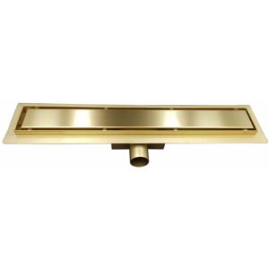 Sea-horse - 70cm Gold Coloured Stainless Steel Bathroom Floor Linear Shower Drain Sheet Sea-horse - 70cm Gold Coloured Stainless Steel Bathroom Floor Linear Shower Drain Sheet