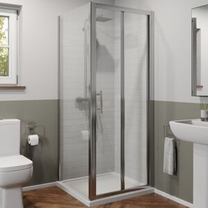 Luxura - 800mm x 800mm Bathroom Bi Fold Shower Door Enclosure Side Panel Framed 6mm Glass Luxura - 800mm x 800mm Bathroom Bi Fold Shower Door Enclosure Side Panel Framed 6mm Glass