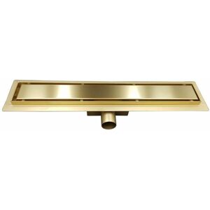 Sea-horse - 90cm Gold Coloured Stainless Steel Bathroom Floor Linear Shower Drain Sheet Sea-horse - 90cm Gold Coloured Stainless Steel Bathroom Floor Linear Shower Drain Sheet