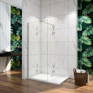 Chrome Walk in Wet Room Shower Enclosure 900x1900mm Screen Panel Cubicle 8mm nano Glass - Acezanble Chrome Walk in Wet Room Shower Enclosure 900x1900mm Screen Panel Cubicle 8mm nano Glass - Acezanble