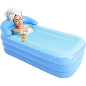 CNCEST Adult Inflatable Bath Tub, Blow Up Bathtub with Portable Folding Feature, Air Bathtub Spa with Anti-Slip Surface for Family Bathroom or spa CNCEST Adult Inflatable Bath Tub, Blow Up Bathtub with Portable Folding Feature, Air Bathtub Spa with Anti-Slip Surface for Family Bathroom or spa