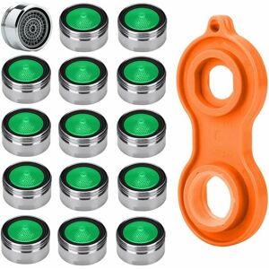 Hoopzi - Aerator Faucet Water Saver 15pcs M24 Nozzle Breeze Jet Faucet High Quality Chrome Plated Brass Material + 1pc Universal Faucet Aerator Hoopzi - Aerator Faucet Water Saver 15pcs M24 Nozzle Breeze Jet Faucet High Quality Chrome Plated Brass Material + 1pc Universal Faucet Aerator