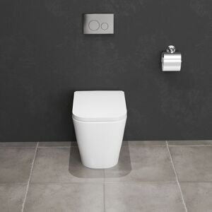 AICA SANITAIRE Aica Bathroom Rimless Back to Wall Toilet uf Slim Soft Close Seat Modern Ceramic Square Pan wc White AICA SANITAIRE Aica Bathroom Rimless Back to Wall Toilet uf Slim Soft Close Seat Modern Ceramic Square Pan wc White