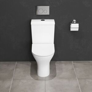 AICA SANITAIRE Aica Bathroom Close Coupled Toilet Modern Soft Close Seat Ceramic Round Pan White wc AICA SANITAIRE Aica Bathroom Close Coupled Toilet Modern Soft Close Seat Ceramic Round Pan White wc