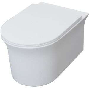 AICA SANITAIRE Aica Bathroom Rimless Wall Hung Toilet Pan Round wc With uf Slim Soft Close Seat AICA SANITAIRE Aica Bathroom Rimless Wall Hung Toilet Pan Round wc With uf Slim Soft Close Seat