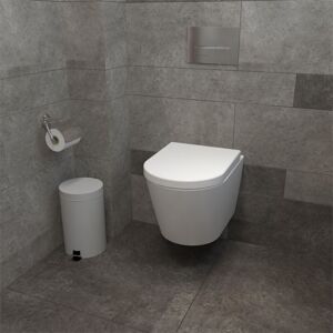 AICA SANITAIRE Aica Bathroom Rimless Wall Hung Toilet Pan Soft Close Seat Modern Round wc AICA SANITAIRE Aica Bathroom Rimless Wall Hung Toilet Pan Soft Close Seat Modern Round wc