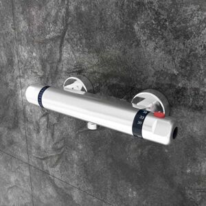 Aica Sanitaire - aica Modern Thermostatic Shower Mixer Tap Chrome 1/2' Outlet Bath Shower mixer valve Aica Sanitaire - aica Modern Thermostatic Shower Mixer Tap Chrome 1/2' Outlet Bath Shower mixer valve