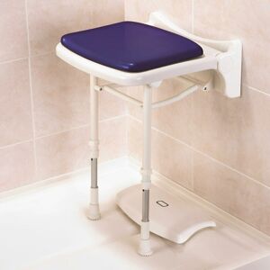 AKW 2000 Series Compact Fold Up Padded Shower Seat Blue AKW 2000 Series Compact Fold Up Padded Shower Seat Blue