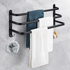 TINOR Aluminum Wall Mounted Towel Rack, 3 Tier Bathroom Towel Holder Towel Shelf with Hooks, Waterproof - for Bathroom, Kitchen, Washroom TINOR Aluminum Wall Mounted Towel Rack, 3 Tier Bathroom Towel Holder Towel Shelf with Hooks, Waterproof - for Bathroom, Kitchen, Washroom