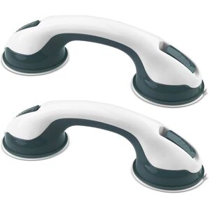 2 Pcs Suction Cup Handle, Bath Safety Handle, No Drilling Removable, Toilet Shower Grab Bar, for Children, Elderly, Disabled (Green) - Alwaysh 2 Pcs Suction Cup Handle, Bath Safety Handle, No Drilling Removable, Toilet Shower Grab Bar, for Children, Elderly, Disabled (Green) - Alwaysh