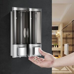 AlwaysH 200mlx2 Manual Soap Dispenser Wall Mounted, Liquid Soap Dispenser, Liquid Shampoo Shower Gel Dispenser, for Toilet, Bathroom, Hotel AlwaysH 200mlx2 Manual Soap Dispenser Wall Mounted, Liquid Soap Dispenser, Liquid Shampoo Shower Gel Dispenser, for Toilet, Bathroom, Hotel