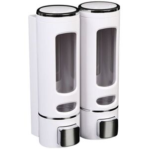 2X 400ml abs Wall Mounted Manual Soap Dispenser for Shampoo or Hand Cleanser, White - Alwaysh 2X 400ml abs Wall Mounted Manual Soap Dispenser for Shampoo or Hand Cleanser, White - Alwaysh
