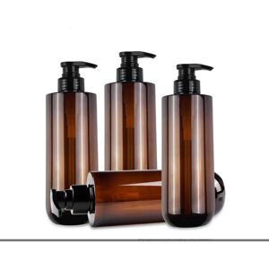 4 pcs Plastic Lotion Dispenser Pump Bottles pet Lotion Shampoo Shower Gel Hand Cream 500ML Transparent Brown - Alwaysh 4 pcs Plastic Lotion Dispenser Pump Bottles pet Lotion Shampoo Shower Gel Hand Cream 500ML Transparent Brown - Alwaysh