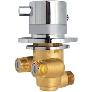 AlwaysH Brass Thermostatic Mixer - Wall Mounted Hot and Cold Water Mixing Valve AlwaysH Brass Thermostatic Mixer - Wall Mounted Hot and Cold Water Mixing Valve