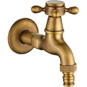 Brass Washing Machine Faucet with G1/2 Sink Spout - Antique Cross Handle Mop Faucet for Garden Sink(Bronze) - Alwaysh Brass Washing Machine Faucet with G1/2 Sink Spout - Antique Cross Handle Mop Faucet for Garden Sink(Bronze) - Alwaysh