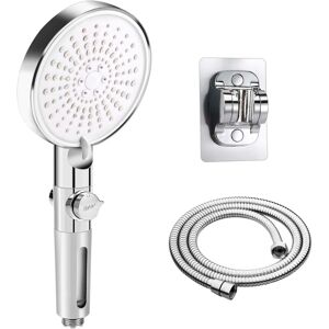 Alwaysh - Shower Head with 1.5M Hose, Water Saving Filter Shower Head, High Pressure Anti-Limescale Shower Head (∅120mm) Alwaysh - Shower Head with 1.5M Hose, Water Saving Filter Shower Head, High Pressure Anti-Limescale Shower Head (∅120mm)