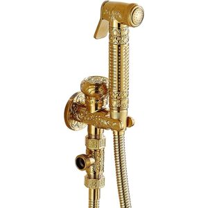 Alwaysh - Toilet Bidet Spray, Golden Bidet Sprayer Brass Wall Mounted Hand Shower Mixer Kit Toilet Hand Shower Kit for Toilet with Cold Water Alwaysh - Toilet Bidet Spray, Golden Bidet Sprayer Brass Wall Mounted Hand Shower Mixer Kit Toilet Hand Shower Kit for Toilet with Cold Water