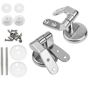 Toilet Seat Hinge, Replacement Fixings Kit for Toilet Seat, Toilet Zippers, Seat Cover - 2 Pcs - Alwaysh Toilet Seat Hinge, Replacement Fixings Kit for Toilet Seat, Toilet Zippers, Seat Cover - 2 Pcs - Alwaysh