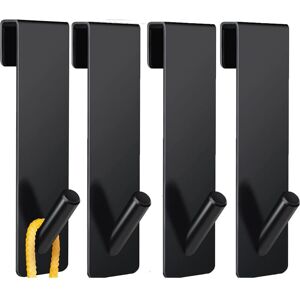 Alwaysh - 4pcs Shower Door Hooks, Stainless Steel Towel Hanger Hooks No Drilling on Frameless Shower Door for Bathroom (17.8cm Black) Alwaysh - 4pcs Shower Door Hooks, Stainless Steel Towel Hanger Hooks No Drilling on Frameless Shower Door for Bathroom (17.8cm Black)