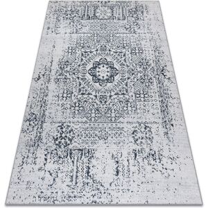 ANDRE 1072 White / Black Rug - Anti-slip Carpet - 80x150 cm ANDRE 1072 White / Black Rug - Anti-slip Carpet - 80x150 cm