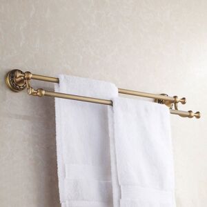 Pepte - Bathroom Double Towel Rail 60cm Bar Hanger Antique Brass Pepte - Bathroom Double Towel Rail 60cm Bar Hanger Antique Brass