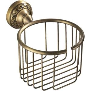 PEPTE Toilet wc Roll or Shampoo Basket Holder Wall Mounted High Quality Antique Brass PEPTE Toilet wc Roll or Shampoo Basket Holder Wall Mounted High Quality Antique Brass