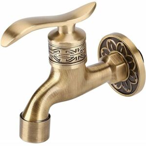 DEWDAT Antique Brass Washing Machine Faucet Wall Mount Lever Handle Laundry Bathroom Cold Water Tap DEWDAT Antique Brass Washing Machine Faucet Wall Mount Lever Handle Laundry Bathroom Cold Water Tap