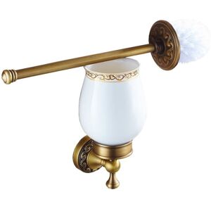 PEPTE WC Toilet Cleaning Brush + Holder Ceramics Antique Brass PEPTE WC Toilet Cleaning Brush + Holder Ceramics Antique Brass