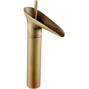 Tinor - Antique Bronze Bathroom Faucet, Waterfall Sink Faucet, Single Handle Tall Basin Mixer Tap Bathroom Faucet with Ceramic Valve, g 3/8 Tinor - Antique Bronze Bathroom Faucet, Waterfall Sink Faucet, Single Handle Tall Basin Mixer Tap Bathroom Faucet with Ceramic Valve, g 3/8