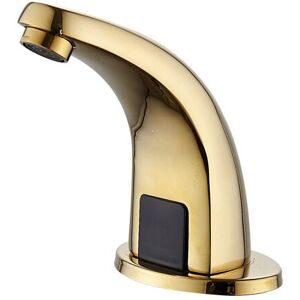 Gotrays - Antique Copper Gold Single Sensor Faucet Intelligent Infrared Basin Faucet Automatic Hot and Cold Hand Washer- Gotrays - Antique Copper Gold Single Sensor Faucet Intelligent Infrared Basin Faucet Automatic Hot and Cold Hand Washer-