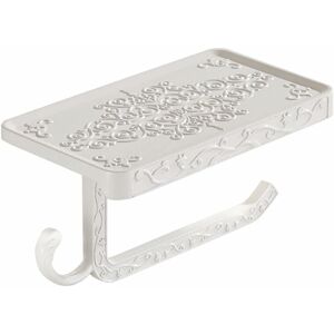 GOTRAYS Antique Toilet Paper Holder 2 in 1 Vintage Stand Monday Drilling Nostalgia Wall Mounted Toilet Paper Roll Holder with Shelf for Bathroom(White) GOTRAYS Antique Toilet Paper Holder 2 in 1 Vintage Stand Monday Drilling Nostalgia Wall Mounted Toilet Paper Roll Holder with Shelf for Bathroom(White)