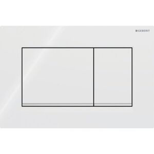 COOCHEER Geberit Sigma20 (formerly Sigma30) square flush plate for dual flush: white, bright chrome (115.883.KJ.1) COOCHEER Geberit Sigma20 (formerly Sigma30) square flush plate for dual flush: white, bright chrome (115.883.KJ.1)