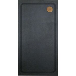 Gravahaus - Aquadart Luxury Black Slate Effect Shower Tray - Brushed Brass Waste - Rectangular - 1700 x 800mm Gravahaus - Aquadart Luxury Black Slate Effect Shower Tray - Brushed Brass Waste - Rectangular - 1700 x 800mm