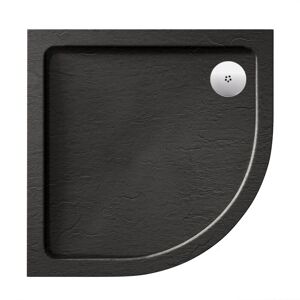 GRAVAHAUS Aquadart Luxury Black Slate Effect Shower Tray - Standard Chrome Waste - Quad - 800 x 800mm GRAVAHAUS Aquadart Luxury Black Slate Effect Shower Tray - Standard Chrome Waste - Quad - 800 x 800mm