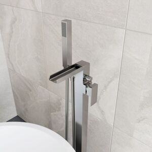 Architeckt - Modern Bathroom Waterfall Freestanding Bath Shower Mixer Tap Square Chrome Lever Architeckt - Modern Bathroom Waterfall Freestanding Bath Shower Mixer Tap Square Chrome Lever
