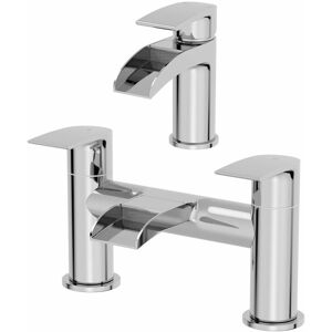 Architeckt - Motala Basin Mixer Waterfall Tap Bath Mixer Tap Set Architeckt - Motala Basin Mixer Waterfall Tap Bath Mixer Tap Set