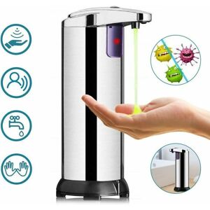 HOOPZI Automatic Soap Dispenser Inco.ukared Sensor Stainless Steel Soap Dispenser Modern Touchless Soap Dispenser with Waterproof Base for Bathroom, Kitchen HOOPZI Automatic Soap Dispenser Inco.ukared Sensor Stainless Steel Soap Dispenser Modern Touchless Soap Dispenser with Waterproof Base for Bathroom, Kitchen