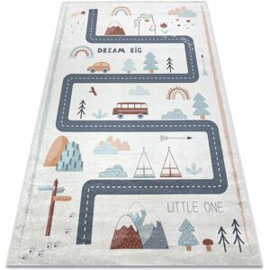 RUGSX BAMBINO 46980 washing carpet Forest, streets for children anti-slip - white / green white 200x290 cm RUGSX BAMBINO 46980 washing carpet Forest, streets for children anti-slip - white / green white 200x290 cm