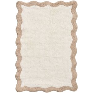 BELIANI Bath Mat NANGAL Brown/ Beige 60 x 90 cm Cotton BELIANI Bath Mat NANGAL Brown/ Beige 60 x 90 cm Cotton