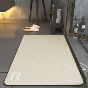 TLILY Bath Mat Super Absorbent Quick Drying Non Slip Bathroom Rug Modern Simple Non-Slip Floor Mats Home Diatomite White a TLILY Bath Mat Super Absorbent Quick Drying Non Slip Bathroom Rug Modern Simple Non-Slip Floor Mats Home Diatomite White a
