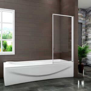 SKY - Bathroom 1 Panel Folding Bath Shower Screen Chrome 1000mm Reversible 4mm Glass SKY - Bathroom 1 Panel Folding Bath Shower Screen Chrome 1000mm Reversible 4mm Glass