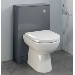 Aurora Bathroom 500 x 215mm Back To Wall btw Toilet Cistern Unit Only Grey Gloss Modern Aurora Bathroom 500 x 215mm Back To Wall btw Toilet Cistern Unit Only Grey Gloss Modern
