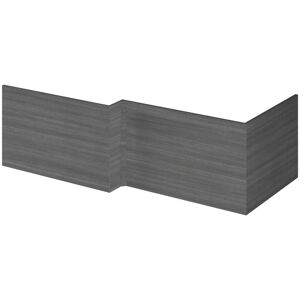 Vasari - Hudson Reed Fusion Anthracite Woodgrain 700mm Shower Bath End Panel - OFF579 Vasari - Hudson Reed Fusion Anthracite Woodgrain 700mm Shower Bath End Panel - OFF579
