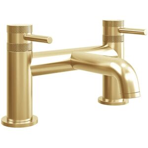 Merano - Core Brushed Brass Modern Round Style Bath Filler Bathroom Tap Merano - Core Brushed Brass Modern Round Style Bath Filler Bathroom Tap