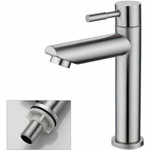 WOIYIC Bathroom Faucet Cold Water Only Sink Faucet Chrome Surface Durable Copper Hand Wash Faucet Removable Aerator Cartridge Convenient to Clean or Replace, WOIYIC Bathroom Faucet Cold Water Only Sink Faucet Chrome Surface Durable Copper Hand Wash Faucet Removable Aerator Cartridge Convenient to Clean or Replace,
