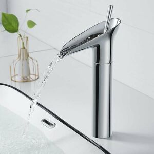 Mumu - Bathroom Faucet, Waterfall Bathroom Faucet, Single Lever Sink, Chrome, Retro Single Lever Bathroom Mixer Tap, Brass Basin Faucet, Hand Sink Mumu - Bathroom Faucet, Waterfall Bathroom Faucet, Single Lever Sink, Chrome, Retro Single Lever Bathroom Mixer Tap, Brass Basin Faucet, Hand Sink